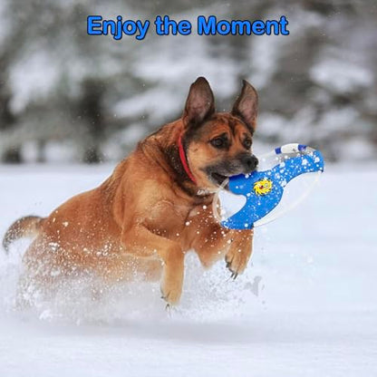 Dog Flying Disc Flyer Dog Toys, Glow in The Dark Nylon Dog Toy with 3 Light Models, Floating Dog Ring Toys for Physical Exercise, Pet Training Throwing Playing - color: Blue-2