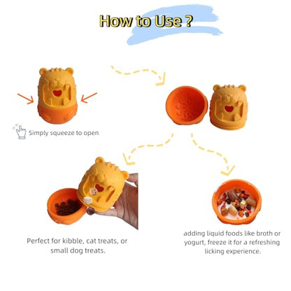 Cat Cognitive Treat Dispensing Dog Enrichment Toy,Multi-Functional Puzzle Design,Snuffle Ball& Interactive for Pet Mental Stimulation,Smart (Blue) - color: Blue