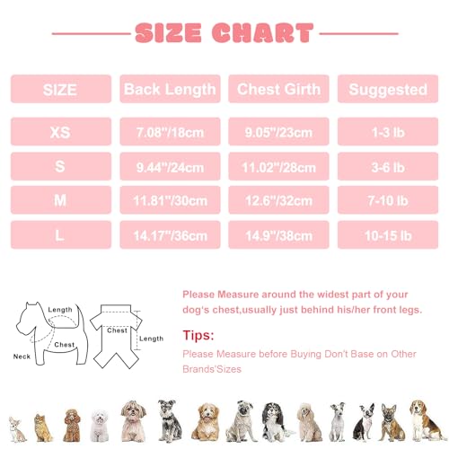 Dog Pajamas Small Sized Dogs Stretchable Summer Dog Clothes Pjs 4 Legs Girl Boy Cute Soft Puppy Outfits Doggie Cat Jammies Jumpsuit Sleeper for Pet (Bow Tie, Small) - color: Bow Tie, size: Small (Chest 13in )