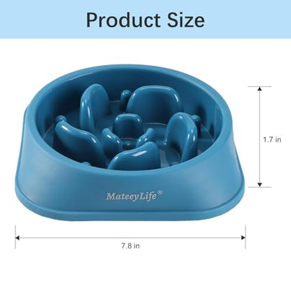 MateeyLife Slow Feeder Dog Bowls, Anti-Choking Puzzle Dog Food Bowls, Anti-Slip Interactive Feeding Slow Down Eating, Bloat Stop Maze Dishes for Medium Large Breeds DarkBlue - color: G-DarkBlue, size: Medium