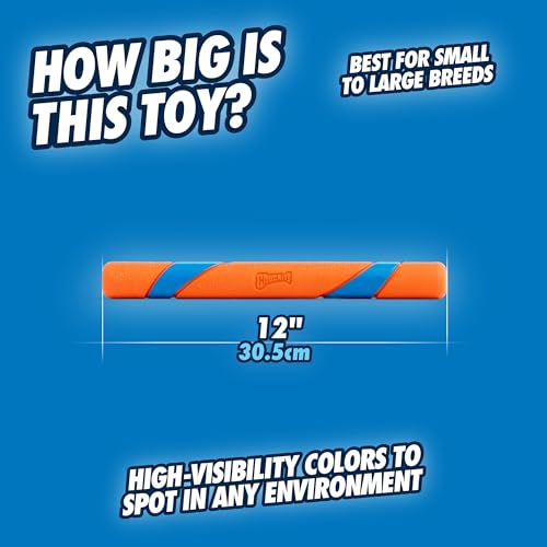 Chuckit! Ultra Fetch Stick Dog Toy Interactive Outdoor Toy for All Breed Sizes - 12 Inch