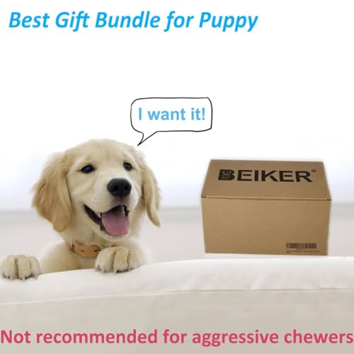 Beiker Dog Teething Chew Toys - 15 Pack Small Medium Breed Puppy Toy, Variety Dogs Rope Chew Toys Bundle for Boredom, Pet Interactive Squeaky Treat Dispensing Ball for Puppies