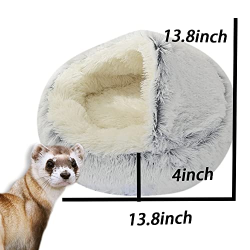Ferret Bed Cave and Hideouts，Ferret Hideaway Bed Accessories for Cage Ferret Beds and Hideouts (Gray) - color: Grey