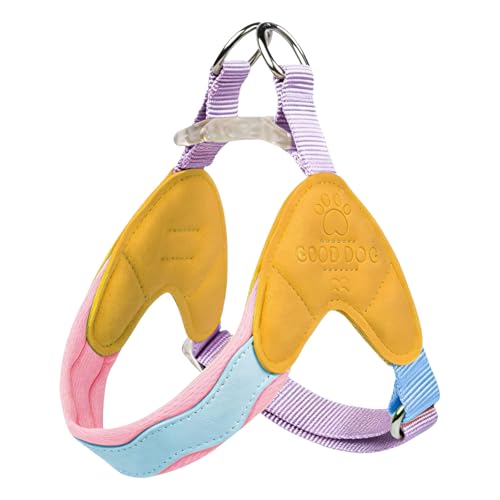 Trendy Soft Meshes Dog Harnesses Leashes Breathable Light Weight Vest for Walking, Training Dog Accessories Soft Meshes Puppies - color: Wheat field golden, size: S