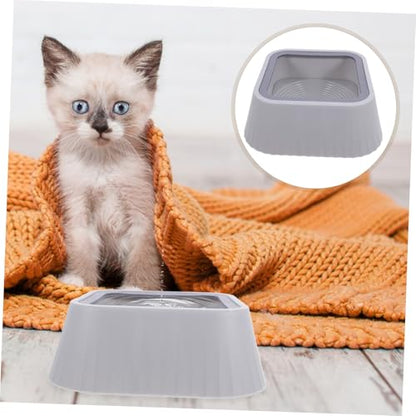 Yardwe No-Spill Floating Pet Bowl Splashproof Cat Dog Water Feeder Abs Capacity Bowl for Clean Drinking Experience