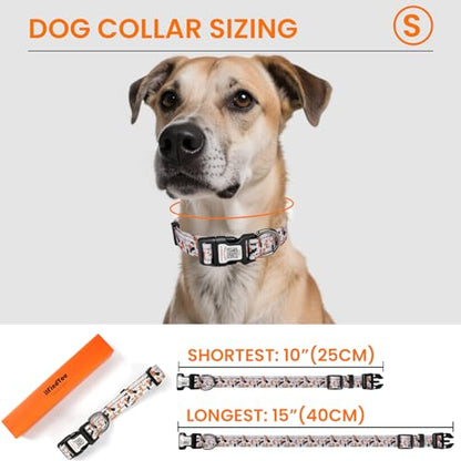 Reflective Dog Collar, Personalized Dog Collars with QR Code Buckle, Soft Nylon Pet Collar Adjustable for Small Dogs, Camo Gray S - color: Camo Gray, size: Small