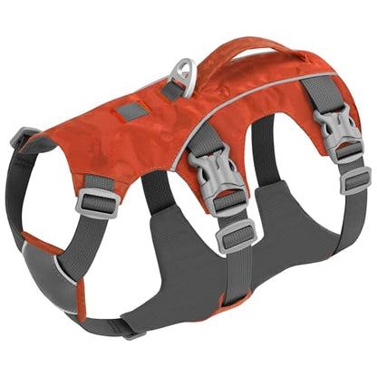 Escape Proof Dog Harness Small Sized Dog, Lightweight Full Body Pet Vest with Lift Handle & Leash Clip, Reflective Adjustable No Slip Dog Harness for Daily Walking(Vermilion,Chest:16-27") - color: Vermilion, size: S: Chest 16-27", Fit 12-25 lbs