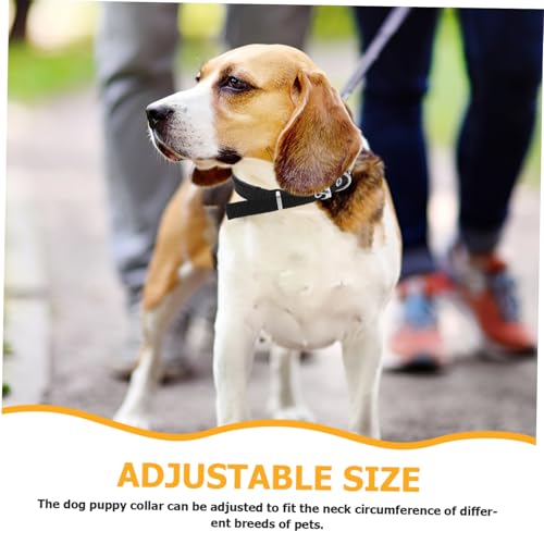 SUPVOX Adjustable Soft Polyester Pet Collar Buckle Comfortable Wear-Resistant Neck Decor for Cats and Puppies