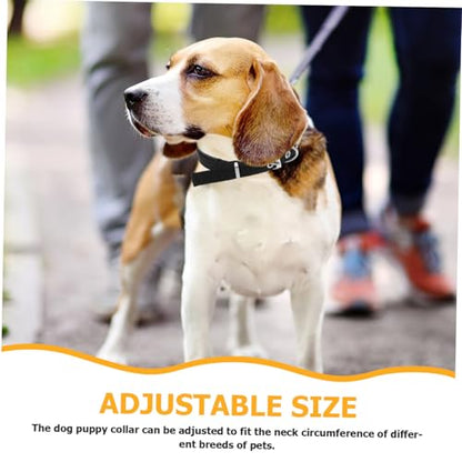 SUPVOX Adjustable Soft Polyester Pet Collar Buckle Comfortable Wear-Resistant Neck Decor for Cats and Puppies