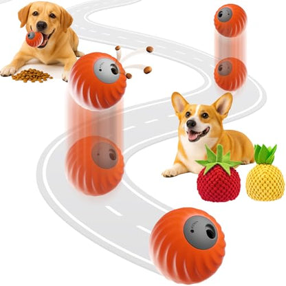 Zoomie 2.0 Buddy Interactive Dog Toys, Treat Dispensing Dog Puzzle Toy for Small, Medium, Large Dogs – Enrichment Toys for Dogs, Dog Feeder Puzzle Toy, Fun Dog Toys to Keep Them Busy and Engaged - color: Feeding-orange