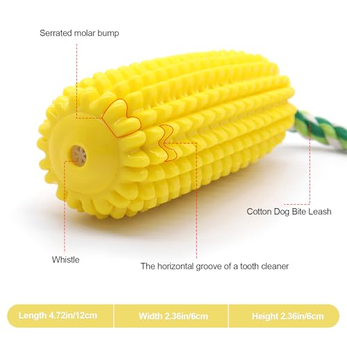 Dog Chew Corn Toy,for Aggressive Chewers Small Medium Large Breed,Interactive Squeaky Dog Tooth Cleaning Tool Water Float Toy,Suitable for Small,Medium and Large Dogs