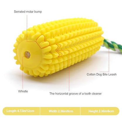 Dog Chew Corn Toy,for Aggressive Chewers Small Medium Large Breed,Interactive Squeaky Dog Tooth Cleaning Tool Water Float Toy,Suitable for Small,Medium and Large Dogs