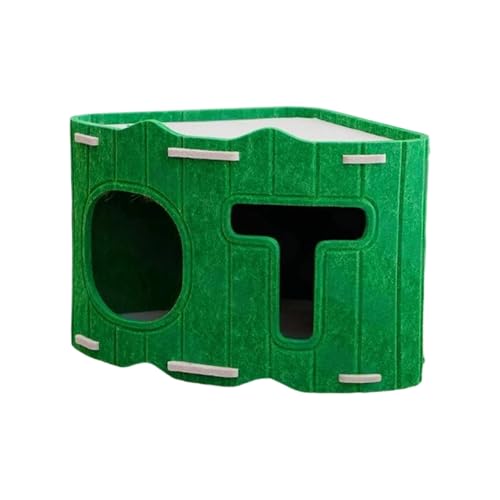 Genérico Felt Cave Cats, Semi-Closed House Bed for Pets | Comfortable Puppy Cave | Winter Use Outdoor Camping Travel Home & Bedroom & Living Room Apartment Balcony - color: Green