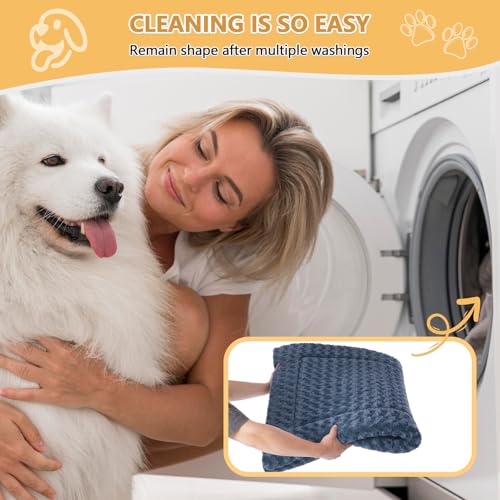 Dog Bed Mat Washable Reversible Dog Crate Pad Soft Fluffy Pet Kennel Beds with Anti-Slip Bottom Dog Cat Sleeping Mattress for Extra Large Dogs, 47x29x1.5 Inch, Gray - size: 47”x29"x1.5"