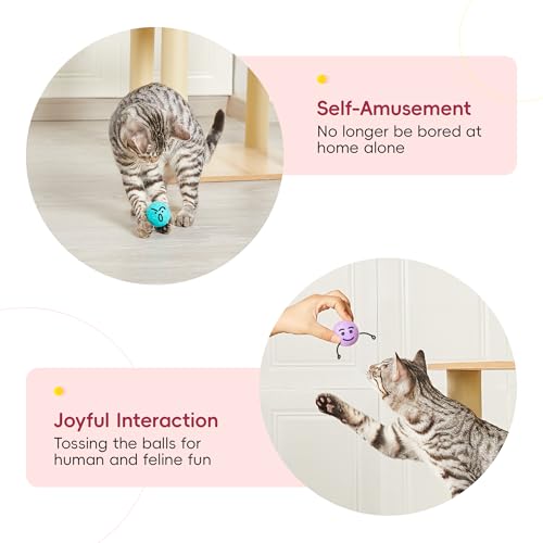 Potaroma 12 Pcs Quiet Play Felt Cat Ball Toys with Catnip Inside, Cat Kicker Exercise Toys, Fun Colorful Kitty Kitten Toys 1.6 Inches