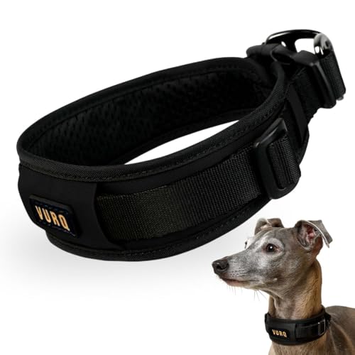 Padded Dog Collar for Large Medium Small Dogs, Wide Soft Lightweight Comfortable Fit, Adjustable Durable Dog Collar for Everyday Use – VURQ Comfort Collar (Black, Extra Large) - color: Black, size: Extra Large