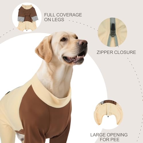 Dog Sunscreen Shirt X Large UV Protection Shirt for Summer Lightweight, Stretchable, and Quick-Drying Keeps Your Pet Cool and Safe from Sun Damage YellowBrwon XL - color: YellowBrwon, size: XL
