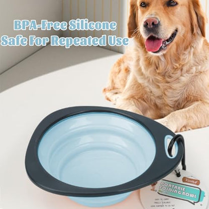 Collapsible Dog Bowls,Travel Dog Bowls Portable Bowl Small Collapsible Water Bowl for Pet Cats（2 Pack