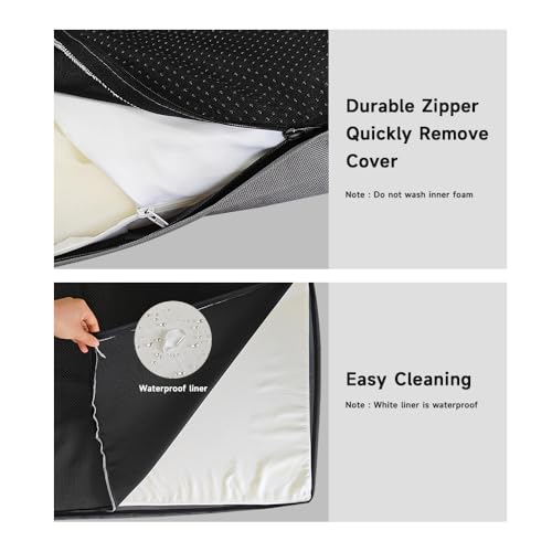 Dog Beds Large Sized Dogs，It Features a Removable and Washable Waterproof Fabric Layer, and a Soft and Comfortable Egg-Shaped Surface Dog Bed Mats.35.83inch*26.77inch*2.95inch - size: Large