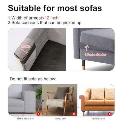 Cat Scratch Couch Protector with Natural Sisal for Protecting Couch Sofa Chair Furniture,Couch Protector from Cat Claws 23.6" L*19.7" W(Light Grey/Right Hand) - color: Light Grey