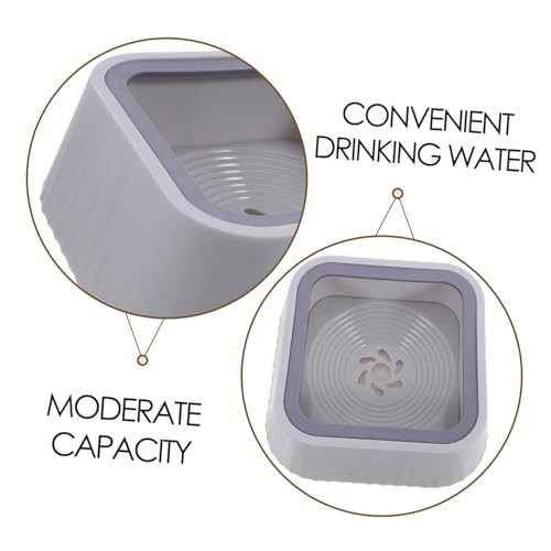 Yardwe No-Spill Floating Pet Bowl Splashproof Cat Dog Water Feeder Abs Capacity Bowl for Clean Drinking Experience