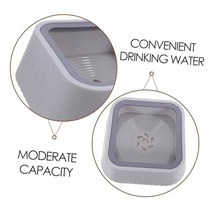 Yardwe No-Spill Floating Pet Bowl Splashproof Cat Dog Water Feeder Abs Capacity Bowl for Clean Drinking Experience