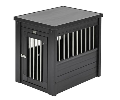 New Age Pet ecoFlex Pet Crate/End Table, Espresso, Small - color: Black, size: 23.8"L x 18.2"W x 22.2"H