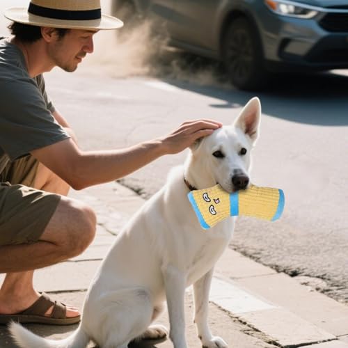 Chew Toys for Dogs, Soft Stuffed Cute Heavy Duty Dog Toy,Indestructible Plush Interactive Dog Toys for Aggressive Chewers for Teething Playing Small Medium Breeds Anxiety Relief Puppy (Sock Yellow) - color: Sock Yellow