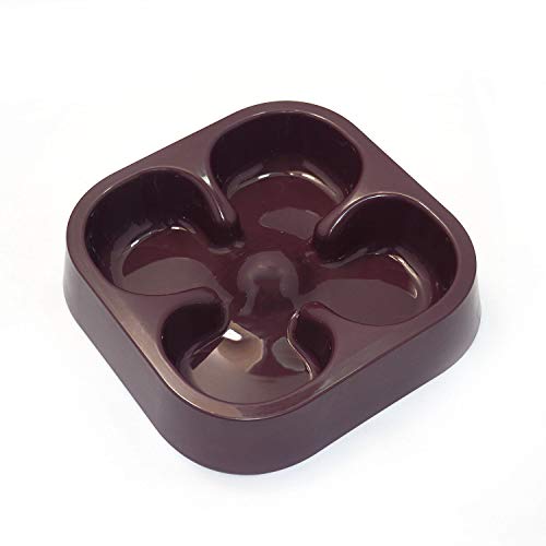 Healthy Slow Feeding Dog Bowl for French Bulldog -Slow Feeder Dog Bowl No Chocking Dog Cat Food Water Bowl with Four-Leaf Clover Pattern (Coffee) - color: Coffee