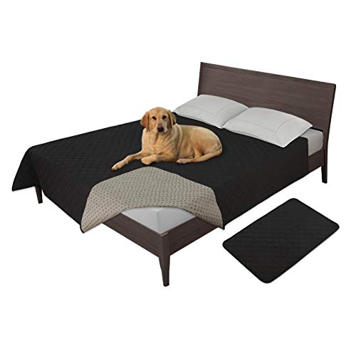 Easy-Going 100% Waterproof Dog Bed Cover, Non-Slip Pet Blanket for Furniture, Washable Couch Cover, Repleasement Sofa Cover (52X82 in,Black) - color: Black, size: 52x82 in