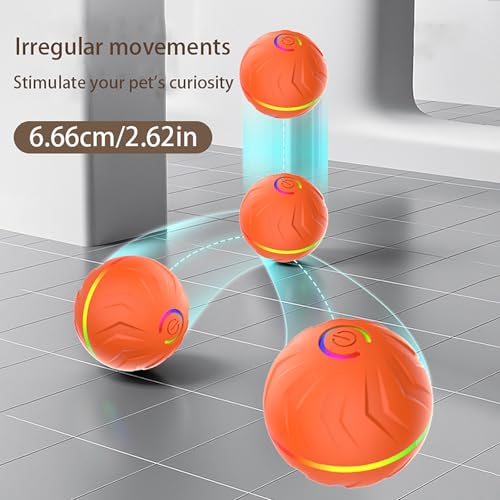 2026 T01 Interactive Dog Toys Dog Ball, Automatic Rolling and Bouncing Moving Dog Toy, Durable and USB Rechargeable, Fun Smart Toy for Puppy, Small, Medium and Large Dogs, Dog Toys to Keep Them Busy - color: Green