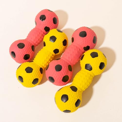Dog Toys for Aggressive Chewers, Indestructible Latex Squeaky Dog Chew Toys to Keep Them Busy for Medium and Large Dogs, Multifunctional Teeth Cleaning and Gum Massage (Yellow) - color: Yellow