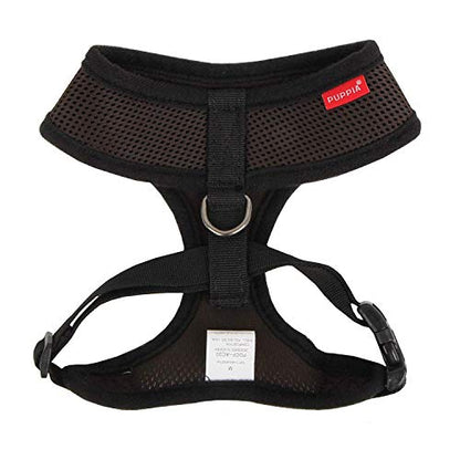 Puppia Soft Dog Harness No Choke Over-The-Head Triple Layered Breathable Mesh Adjustable Chest Belt and Quick-Release Buckle, Brown, XX-Large - color: Brown, size: XX-Large