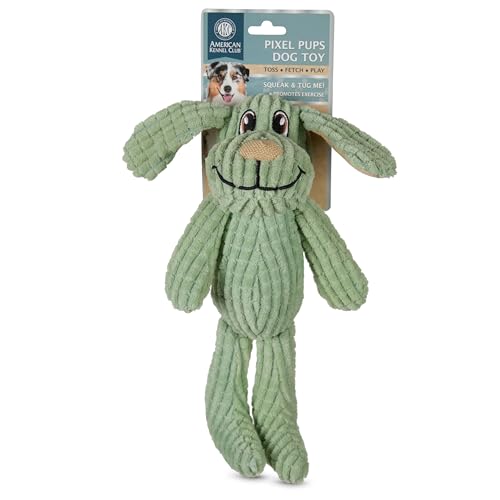 American Kennel Club Pixel Pups Dog Toy – Soft Plush Squeaky Toy for Toss, Fetch & Tug Play, Cozy Comfort Toy that Promotes Exercise for Small to Medium Dogs
