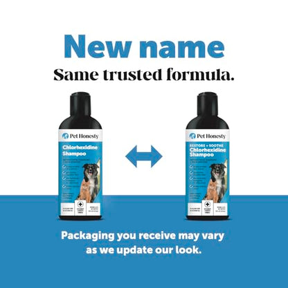 Pet Honesty Chlorhexidine Cat & Dog Seasonal Itch Relief Shampoo, for Allergies, Itching, Skin and Coat Supplement, Helps Shedding, Hot Spots, Deodorizing Dog Shampoo & Grooming Supplies,16oz