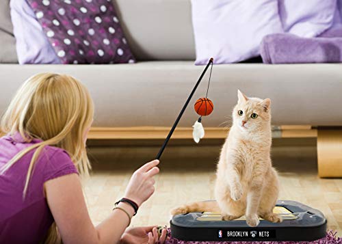Brooklyn NETS Basketball Cat Scratcher Toy - color: Brooklyn Nets