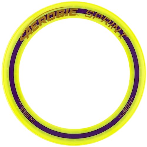 Aerobie Sprint Ring Outdoor Flying Disc, 10 Inches, Yellow - color: Sprint Ring Yellow