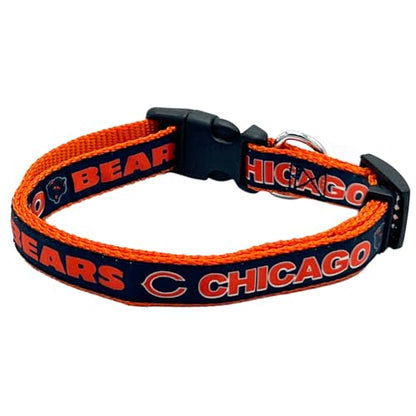 New & Improved Pets First NFL Licensed PET Collar- Heavy-Duty, Strong, and Durable New Dog Collar. Available in 32 Football Teams and 4 Sizes - color: Chicago Bears, size: Medium