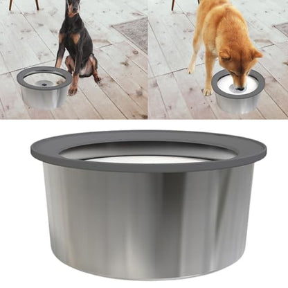 Stainless Steel Dog Bowl Spill-Proof Anti-Slip Base Large Breeds 1.6L / 2L / 3L Dishwasher Safe Elevated Dog Bowls - color: 1.6L