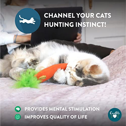 OurPets 100-Percent North American Catnip Filled Carrot Cat Toy 24 Karat - size: 1