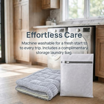 59"x27.6" Thickened Backseat Dog Bed Mat, Upgraded Non-Slip Pet Car Seat Blanket with Laundry Bag, High-Resilience PP Cotton, Washable, for Backseat Extenders & Seat Covers, Grey - color: Grey