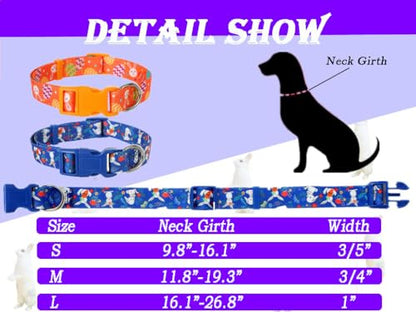 Medium Dog Collar Easter, Adjustable Quick Release Dog Collar Set 3/4 inch - color: Easter, size: M