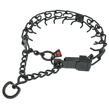 Herm Sprenger Black Stainless Steel Dog Collar with Short Links and Quick Release ClicLock Buckle Made in Germany (20in x 3.0mm (Neck Size up to 16-17in) - color: Black Stainless Steel, size: 3.0 mm x 16-17 in Neck Size; 20 in Chain Length