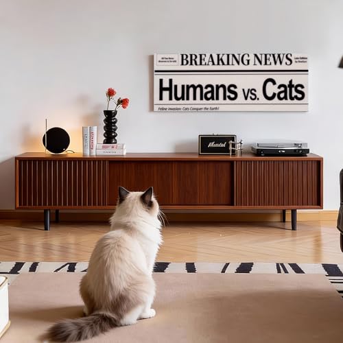 Wall Cat Scratcher for Indoor Cats - Reusable & Damage-Free Wall-Mounted Fabric Scratching, DIY for Furniture and Wall Protection (11.81''x31.50'', Humans vs Cats in a Battle) - color: 5.Humans vs Cats in a Battle
