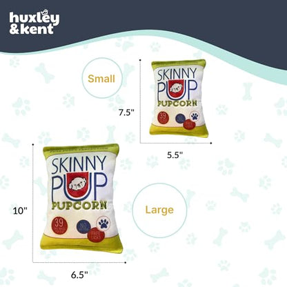 Huxley & Kent Funny Dog Toy w/Squeaker – Power Plush Squeaky Dog Toys for Small, Medium & Large Dogs – Soft Stuffed Animal for Indoor Play & Fetch - Skinny Pup, Small - size: Small, style: Skinny Pup