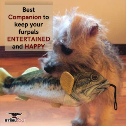 Steel Dog Crappie Realistic Fish Squeaker Dog and Cat Toy, Knotted Rope Fish Toy, No Stuffing Dog Chew Toys for Small, Medium, Large Breed - style: Crappie