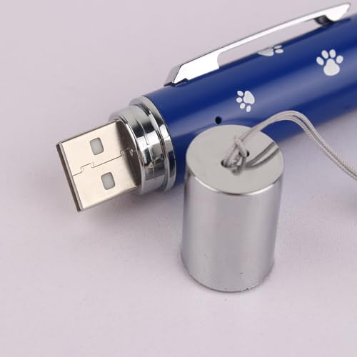 Rechargeable Cat Toys - Indoor/Outdoor Cats Chase Light Toy for Kitty & Dog with 3 Light Modes, 5 Patterns, Blue - color: Blue 1 PCS