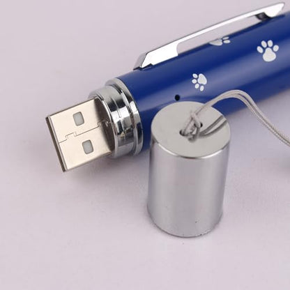 Rechargeable Cat Toys - Indoor/Outdoor Cats Chase Light Toy for Kitty & Dog with 3 Light Modes, 5 Patterns, Blue - color: Blue 1 PCS