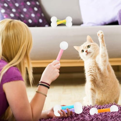 CiyvoLyeen Swabs Catnip Toys Set of 6 Soft Plush Kicker Toys - Interactive Kitty Kick Sticks for Cat Lovers Gift - Sturdy Teething Chew Toy - style: 6 Swabs