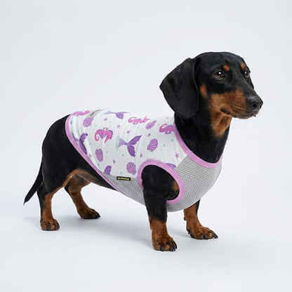 Fitwarm 2 Pack Mermaid & Scale UPF 50+ UV Sun Protection Dog Shirt, Lightweight Cooling Vest, Quick Dry Summer Clothes for Small Dogs Girl, Pet Outfit, Purple, Pink, White, XS - color: Mermaid & Scale, size: X-Small